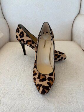 Max Studio Leopard Calf Hair Heels